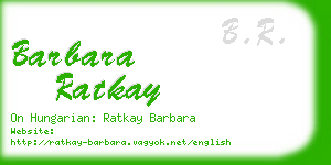 barbara ratkay business card